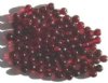 50 6mm Transparent Garnet Round Glass Beads